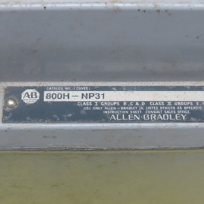 Allen Bradley 800H-NP31 Hazardous Location Start Stop Operator Controls 600V