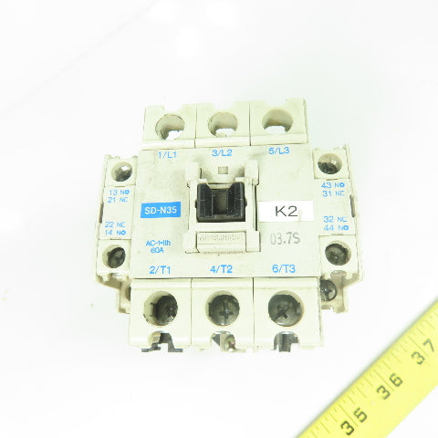 Mitsubishi SD-N35 Magnetic Contactor 600VAC 60A 24VDC Coil