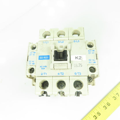 Mitsubishi SD-N35 Magnetic Contactor 600VAC 60A 24VDC Coil