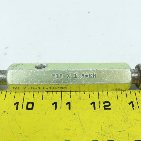Doall M18 x 1.5-6H Thread Plug Gage HI P.D.17.292MM GO P.D. 17.102MM