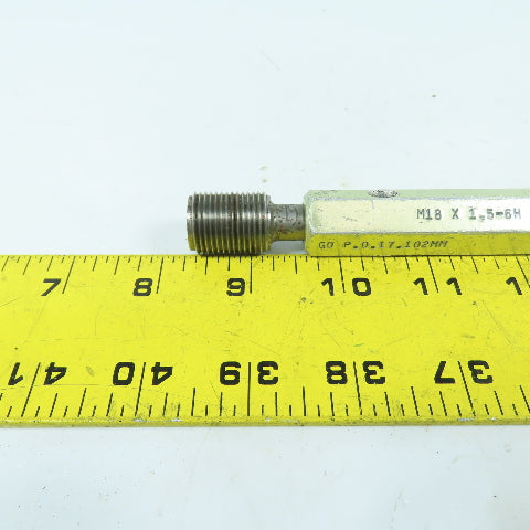 Doall M18 x 1.5-6H Thread Plug Gage HI P.D.17.292MM GO P.D. 17.102MM