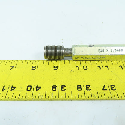 Doall M18 x 1.5-6H Thread Plug Gage HI P.D.17.292MM GO P.D. 17.102MM