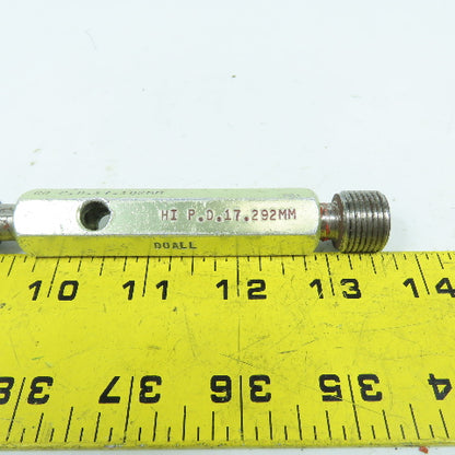 Doall M18 x 1.5-6H Thread Plug Gage HI P.D.17.292MM GO P.D. 17.102MM