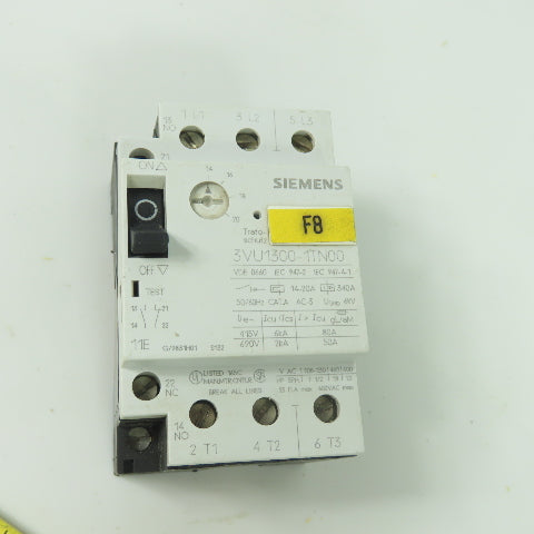 Siemens 3VU1300-1TN00 Starter Motor Protector 600VAC 14-20A