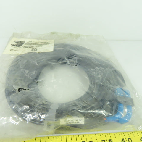 Fiberall JUDC0050FB90D S/M SC/UPC Duplex Indoor Outdoor Pigtail 90deg Boots 50Ft