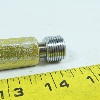 Vermont Gage M18 x 1.5-6H Thread Plug Gage GO 17.026 NO GO 17.216