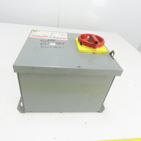 Square D SK750G1 Class 9070 230x460V Pri 115V Sec 750VA Transformer Disconnect