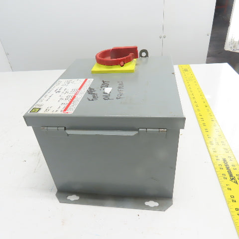 Square D SK750G1 Class 9070 230x460V Pri 115V Sec 750VA Transformer Disconnect