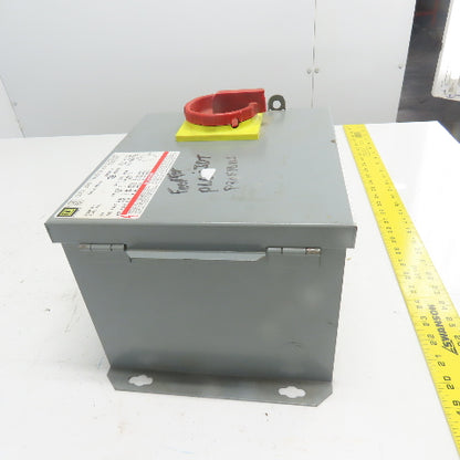 Square D SK750G1 Class 9070 230x460V Pri 115V Sec 750VA Transformer Disconnect