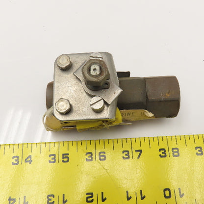 Jamesbury 1/2" NPT Shut Off Valve Chlorine Service 325°F