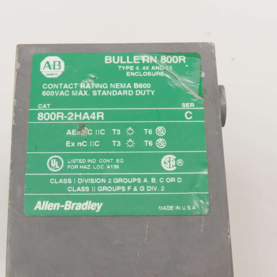 Allen Bradley 800R-2HA4R Hazardous Location Electrical Switch Box 600V Max