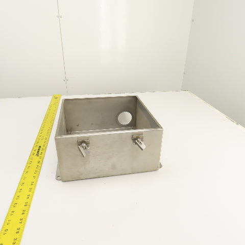 Hoffman A1212CHNFSS 12" x 12" x 6" Stainless Electrical Enclosure (No Backplate)