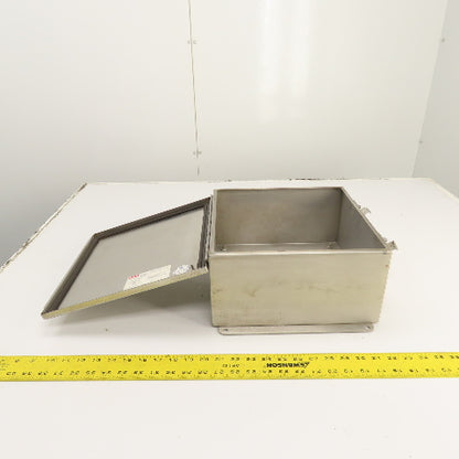 Hoffman A1212CHNFSS 12" x 12" x 6" Stainless Electrical Enclosure (No Backplate)