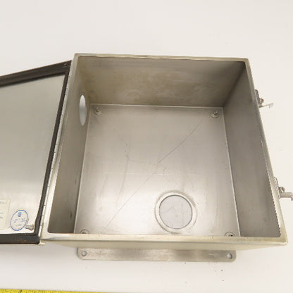 Hoffman A1212CHNFSS 12" x 12" x 6" Stainless Electrical Enclosure (No Backplate)