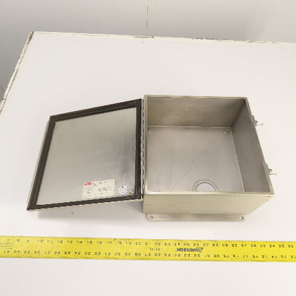 Hoffman A1212CHNFSS 12" x 12" x 6" Stainless Electrical Enclosure (No Backplate)