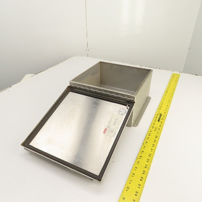 Hoffman A1212CHNFSS 12" x 12" x 6" Stainless Electrical Enclosure (No Backplate)