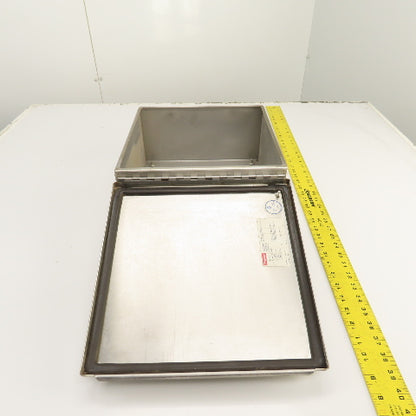 Hoffman A1212CHNFSS 12" x 12" x 6" Stainless Electrical Enclosure (No Backplate)