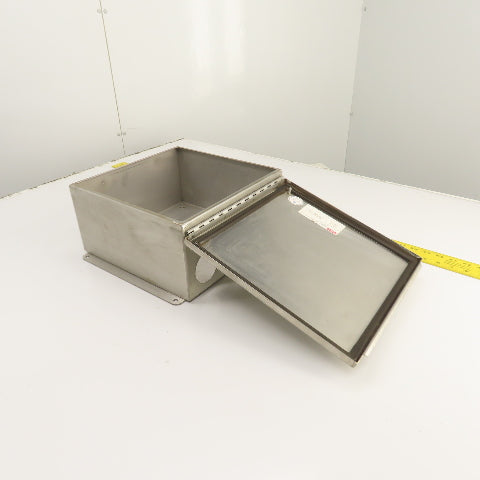 Hoffman A1212CHNFSS 12" x 12" x 6" Stainless Electrical Enclosure (No Backplate)