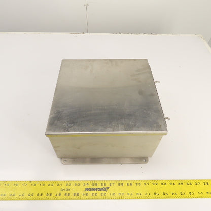 Hoffman A1212CHNFSS 12" x 12" x 6" Stainless Electrical Enclosure (No Backplate)