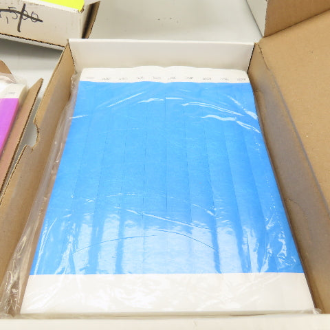Tyvek T3-30, T3-11, T3-12 3/4" Wristbands Huge Lot Misc Colors 6 Boxes 2000 Plus