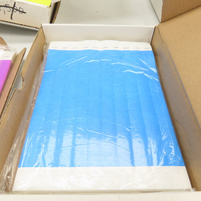 Tyvek T3-30, T3-11, T3-12 3/4" Wristbands Huge Lot Misc Colors 6 Boxes 2000 Plus