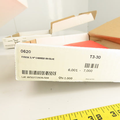Tyvek T3-30, T3-11, T3-12 3/4" Wristbands Huge Lot Misc Colors 6 Boxes 2000 Plus