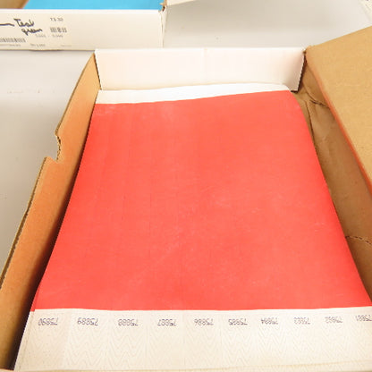 Tyvek T3-30, T3-11, T3-12 3/4" Wristbands Huge Lot Misc Colors 6 Boxes 2000 Plus