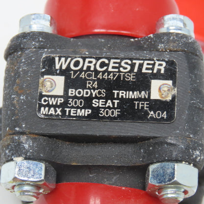 Worcester 1/4 CL4447TSE 1/4" NPT Ball Valve 300PSI 300°F