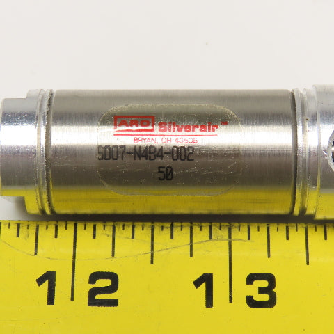 ARO S007-N4B4-002 1/2" Bore 1/4" Stroke Stainless Steel Air Cylinder