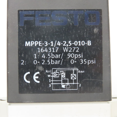 Festo MPPE-3-1/4-2.5-010-B Proportional Pressure Regulator