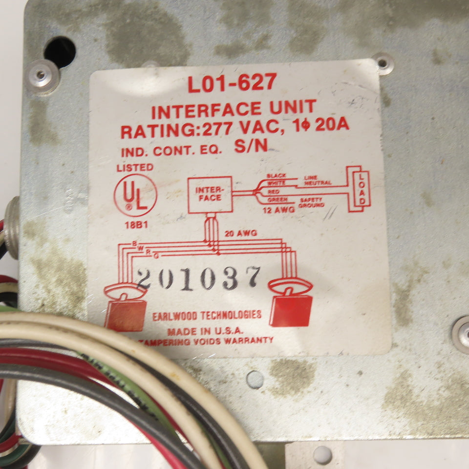 Earlwood Technologies L01-627 Lights-Out Interface Unit 277VAC 1Ph