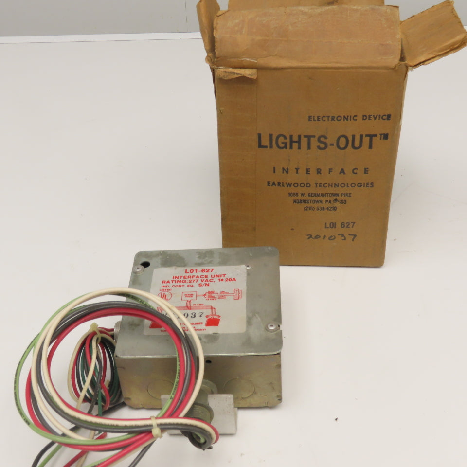 Earlwood Technologies L01-627 Lights-Out Interface Unit 277VAC 1Ph