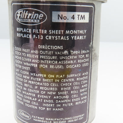 Filtrine No. 5TM 3/4" NPT Stainless Steel Inline Drinking Water Filter Housing