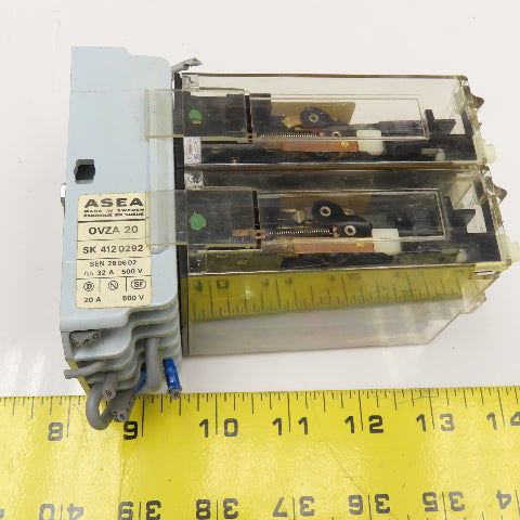 Asea RVZP 20 SK 422 0033 Dual Relays On Socket Base 660V 380V
