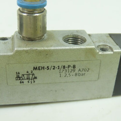 Festo MEH-5/2-1/8-P-B 2 Position Pneumatic Valve 1/8" NPT Lot Of 2