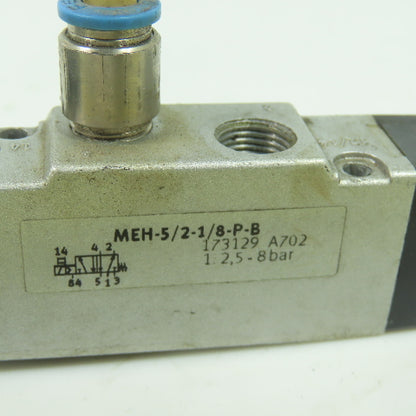 Festo MEH-5/2-1/8-P-B 2 Position Pneumatic Valve 1/8" NPT Lot Of 2