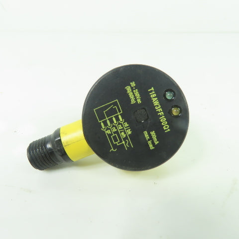 Banner T18AW3FF100Q1 20-250VAC Proximity Switch 300Ma