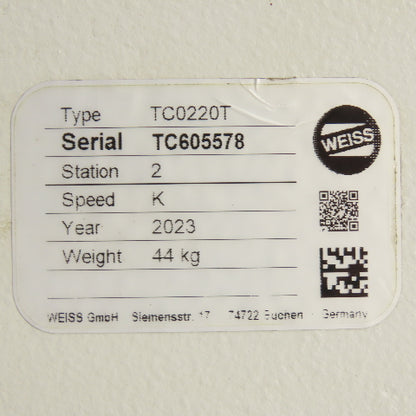Weiss TC0220T Rotary Indexing Table 270/480V 3PH (Very Clean) 2023