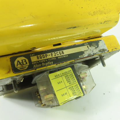 Allen Bradley 800P-F2CGB Ser E Palm Operated Pushbutton