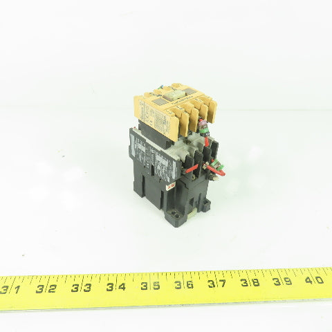Allen Bradley 100-A09ND3 Ser B Contactor 600VAC 22A 120V Coil W/ 195-FA22 Relay