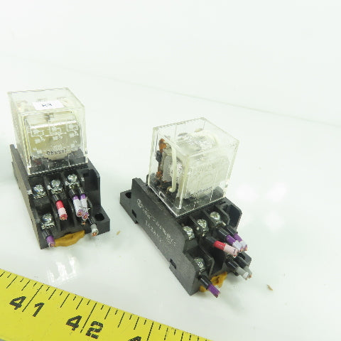 Allen Bradley 700-HF33Z24 Relay 24VDC W/ 700-HN138 Base Lot Of 5