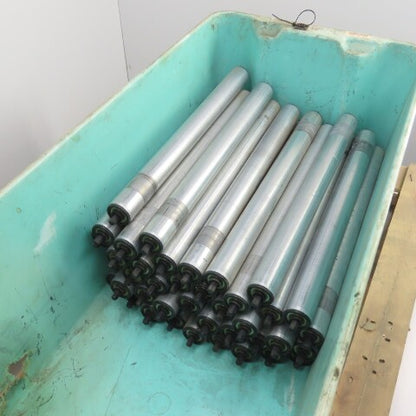 Dematic HQ S3453 1 1.900" OD 22"BF 23-3/8" OAL Gravity Conveyor Roller Lot Of 41