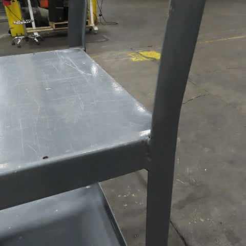 48" L x 24" W x 34" H Instrument Service Stock Parts Cart W/ 2 Shelf & Air Tires