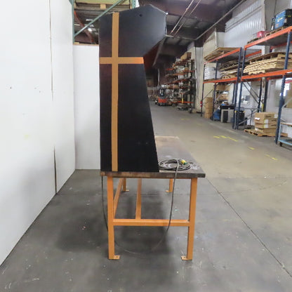 72x36x 36" H Butcher Block Top Work Bench Table & Pegboard Harley-Davidson Theme