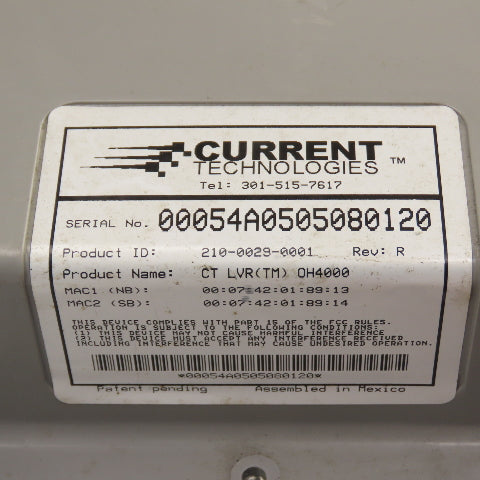Current Technologies 210-0029-0001 Controller 224-0029-0001 Rev AW/ 2 Leads