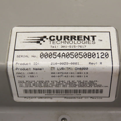 Current Technologies 210-0029-0001 Controller 224-0029-0001 Rev AW/ 2 Leads