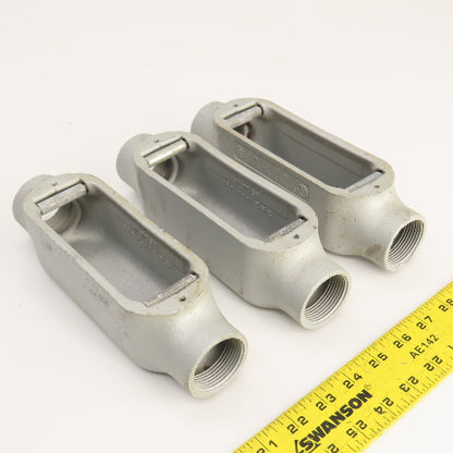 Appleton Unilet Malleable Iron 1-1/4" Type C Form 35 Conduit Outlet Body Lot/3