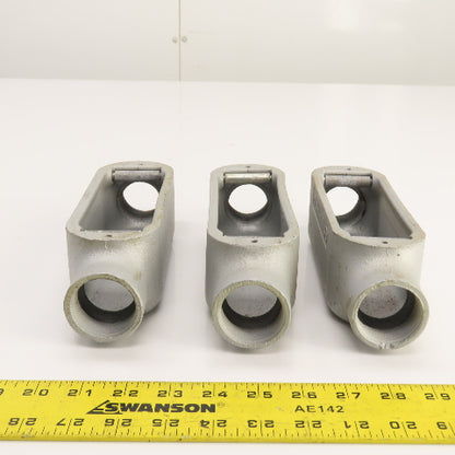Appleton Unilet Malleable Iron 1-1/4" Type C Form 35 Conduit Outlet Body Lot/3