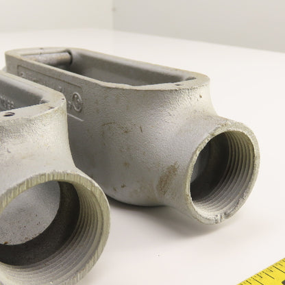 Appleton Unilet Malleable Iron 1-1/4" Type C Form 35 Conduit Outlet Body Lot/3