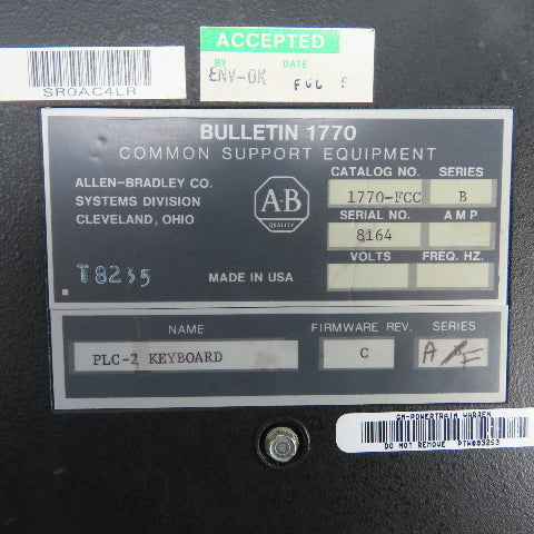 Allen Bradley 1770-FCC 1770-FIC 1770-FEC Family Keyboard Parts/Repair Lot Of 4